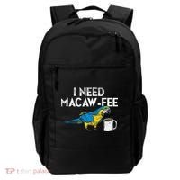 Funny Parrot Macaw And Coffee I Scarlet Macaw Owner Backpack thumb 0