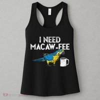 Funny Parrot Macaw And Coffee I Scarlet Macaw Owner Women's Tank Top thumb 3