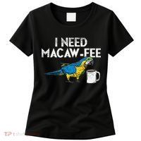 Funny Parrot Macaw And Coffee I Scarlet Macaw Owner Women's T-Shirt thumb 0