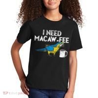 Funny Parrot Macaw And Coffee I Scarlet Macaw Owner Kids T-Shirt thumb 2