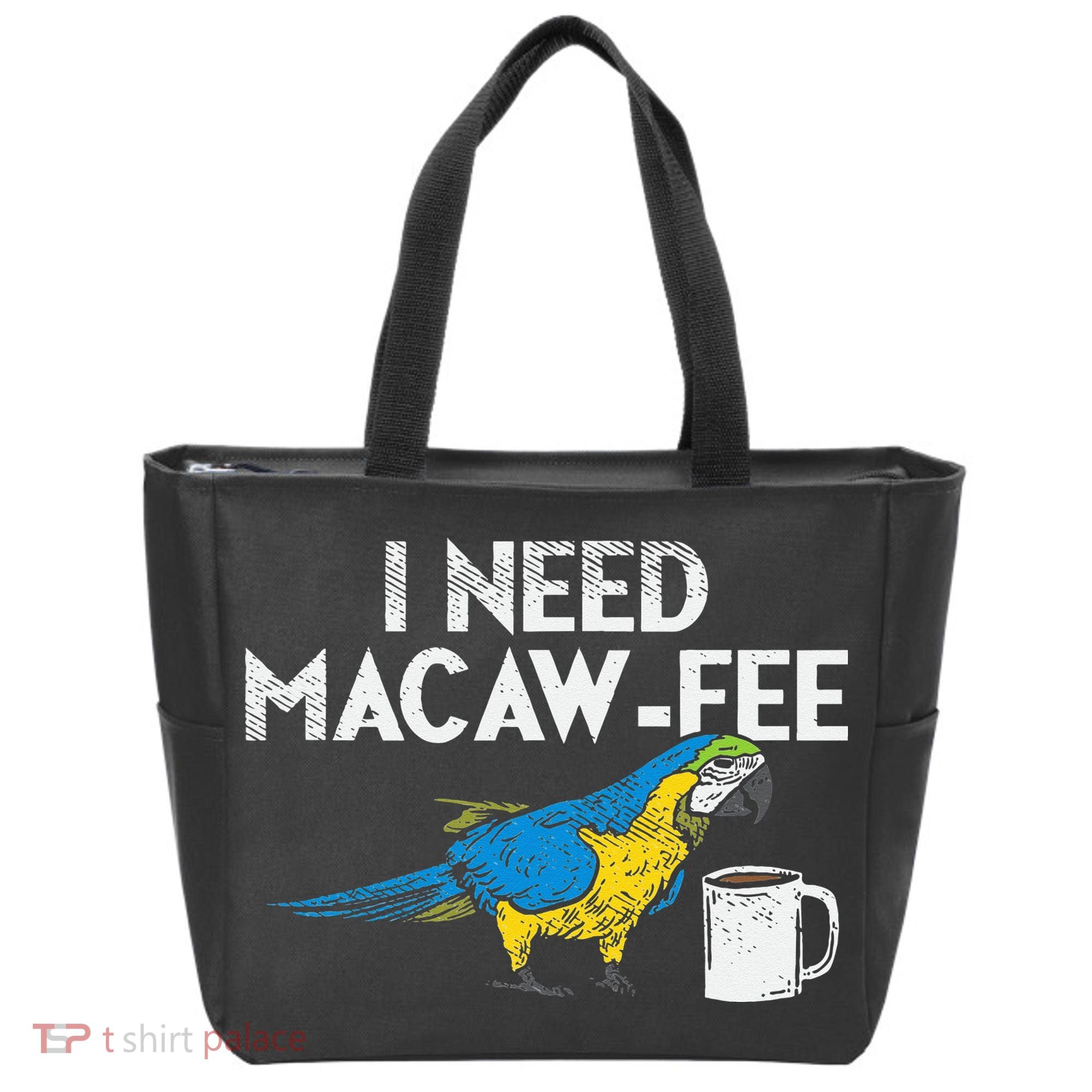 Funny Parrot Macaw And Coffee I Scarlet Macaw Owner Tote Bag