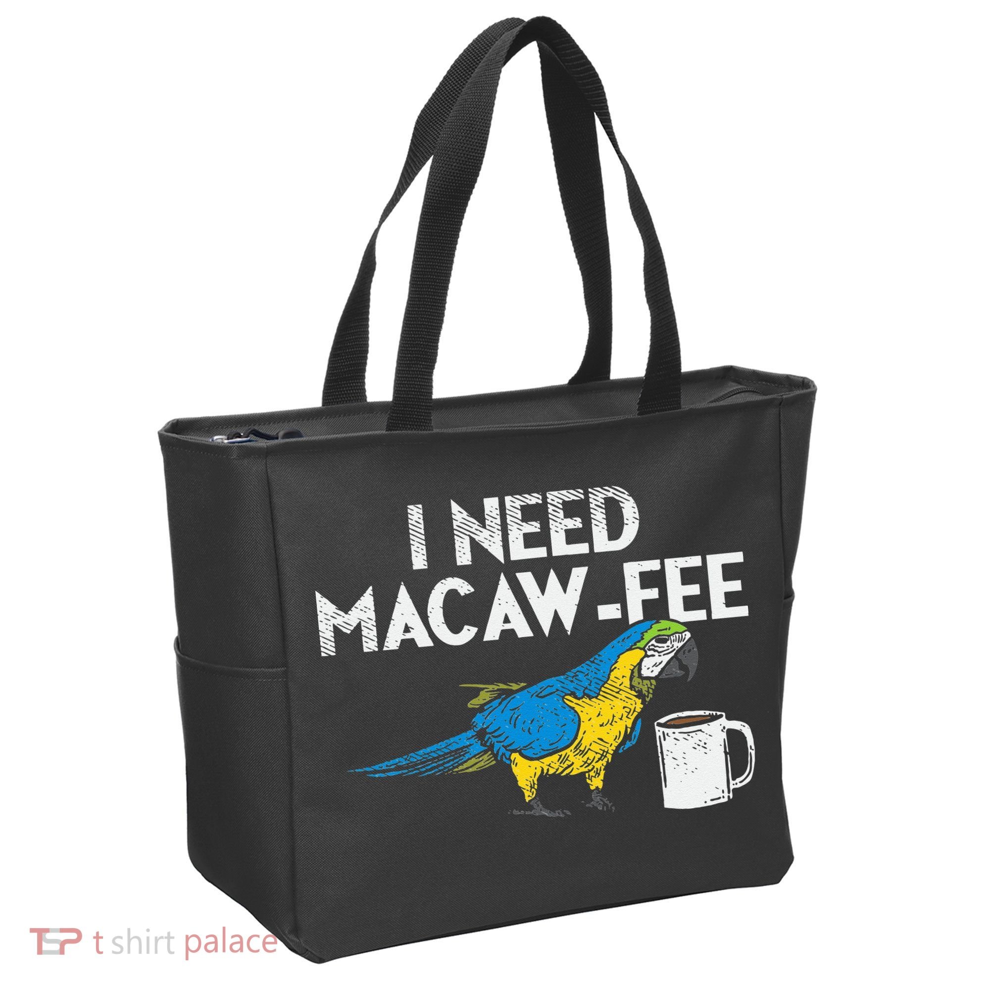 Funny Parrot Macaw And Coffee I Scarlet Macaw Owner Tote Bag