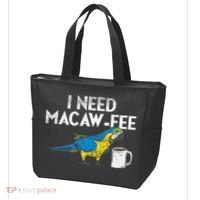 Funny Parrot Macaw And Coffee I Scarlet Macaw Owner Tote Bag thumb 3