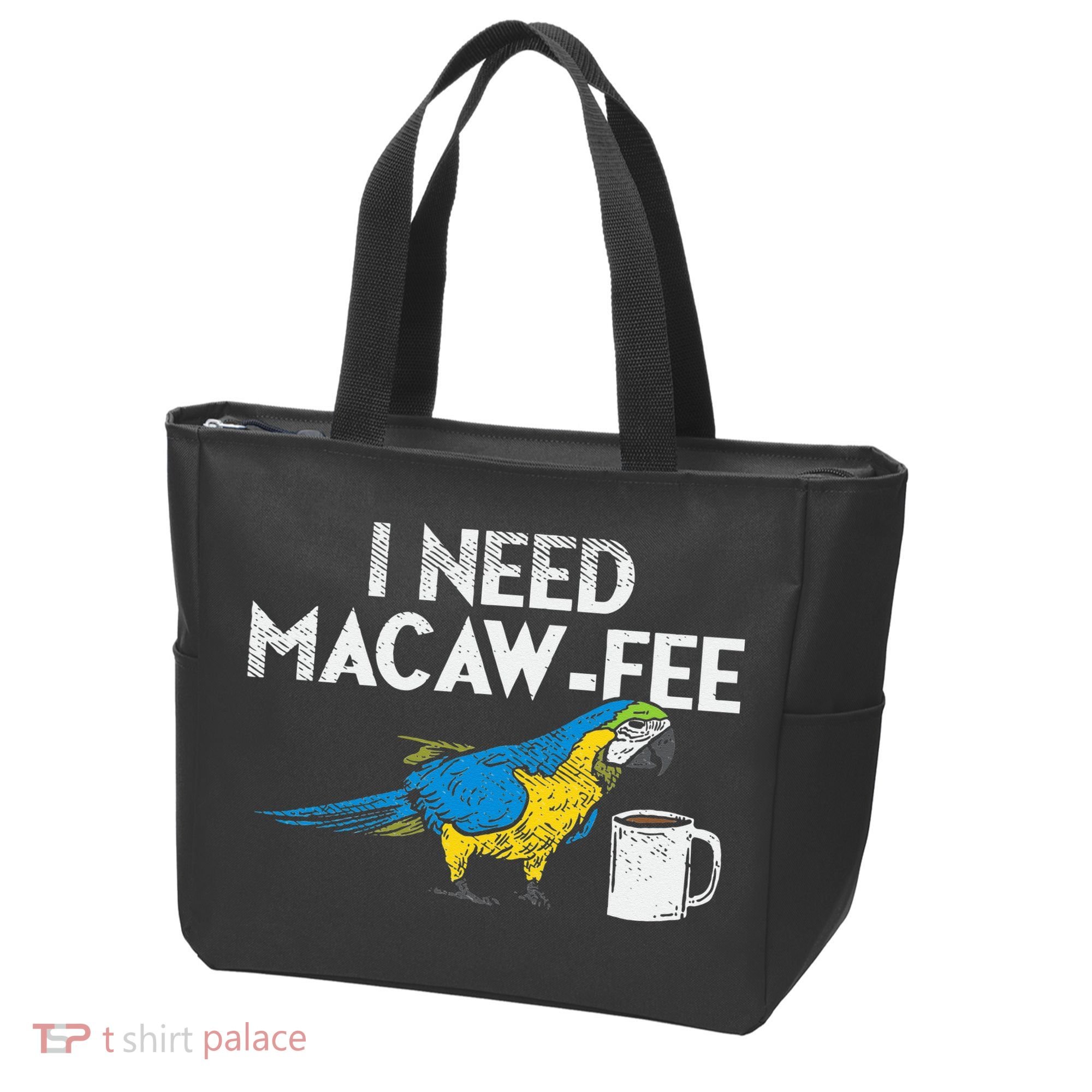 Funny Parrot Macaw And Coffee I Scarlet Macaw Owner Tote Bag