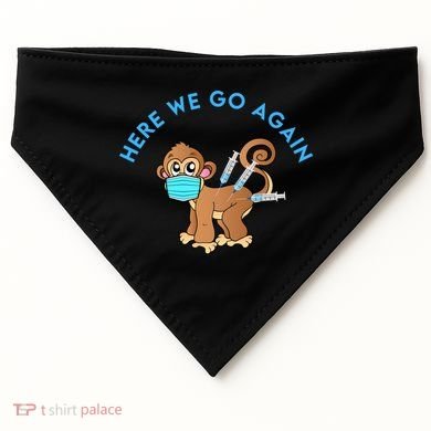 Funny Monkeypox Virus USA-Made Doggie Bandana