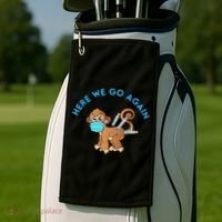 Funny Monkeypox Virus Golf Towel thumb 2
