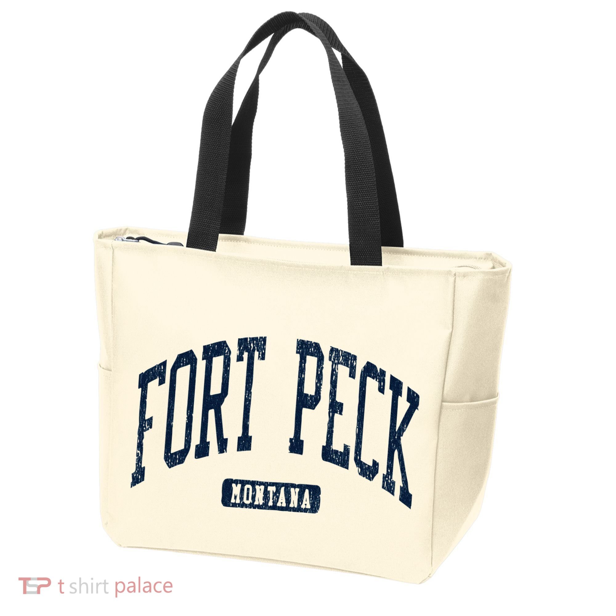 Fort Peck Montana Mt Style Blue Tote Bag