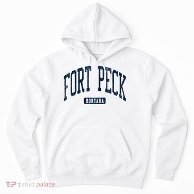 Fort Peck Montana Mt Style Blue Hoodie