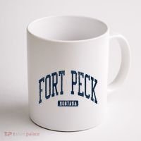 Fort Peck Montana Mt Style Blue Coffee Mug thumb 1