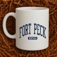 Fort Peck Montana Mt Style Blue Coffee Mug thumb 2