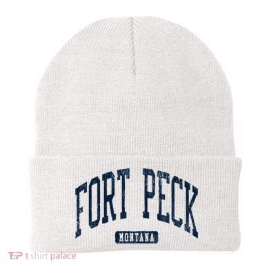 Fort Peck Montana Mt Style Blue Beanie