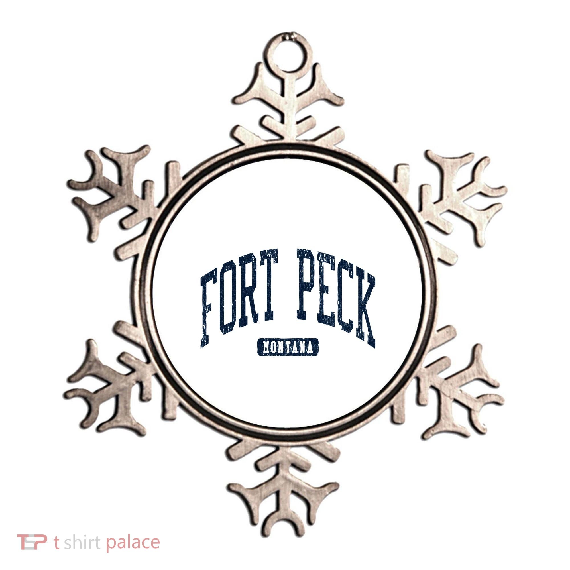 Fort Peck Montana Mt Style Blue Ornament