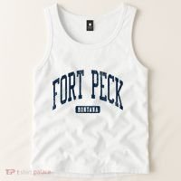 Fort Peck Montana Mt Style Blue Tank Top thumb 2