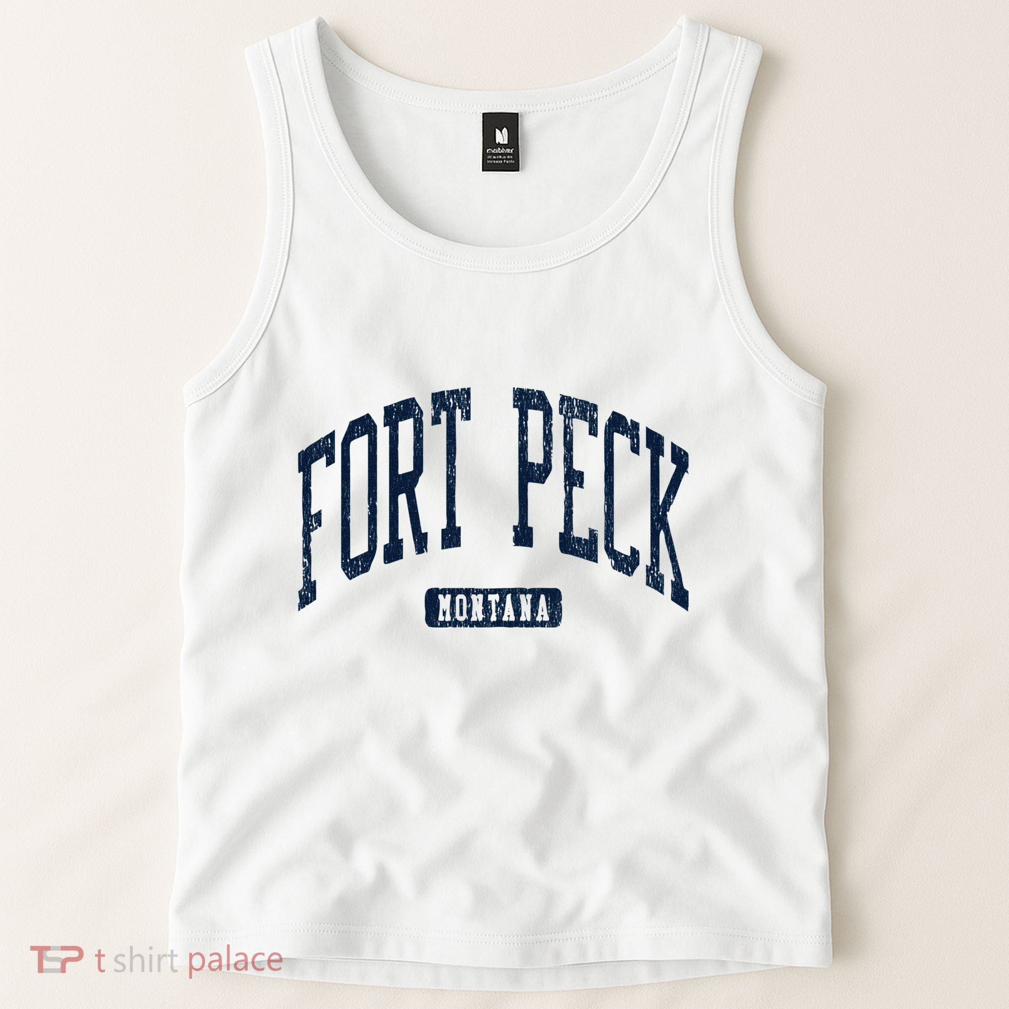 Fort Peck Montana Mt Style Blue Tank Top