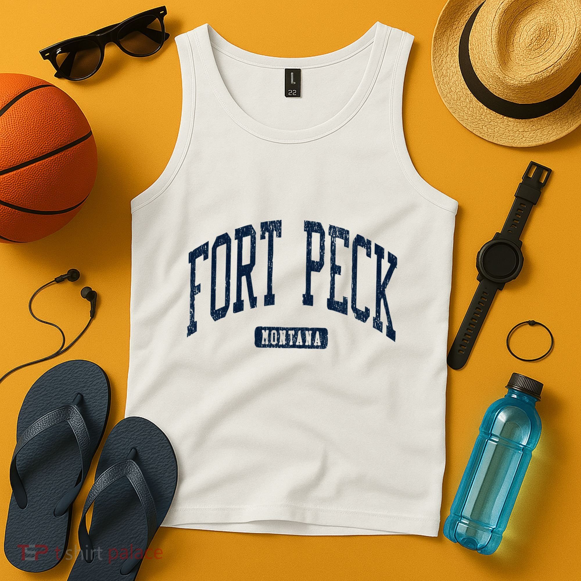 Fort Peck Montana Mt Style Blue Tank Top