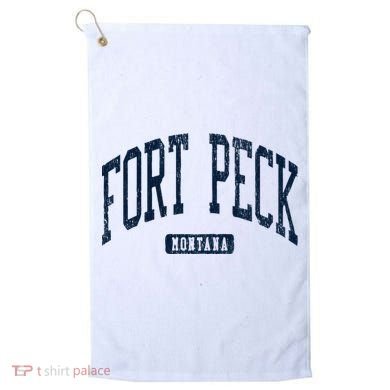 Fort Peck Montana Mt Style Blue Golf Towel