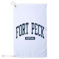 Fort Peck Montana Mt Style Blue Golf Towel thumb 0