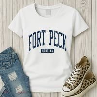 Fort Peck Montana Mt Style Blue Women's T-Shirt thumb 3
