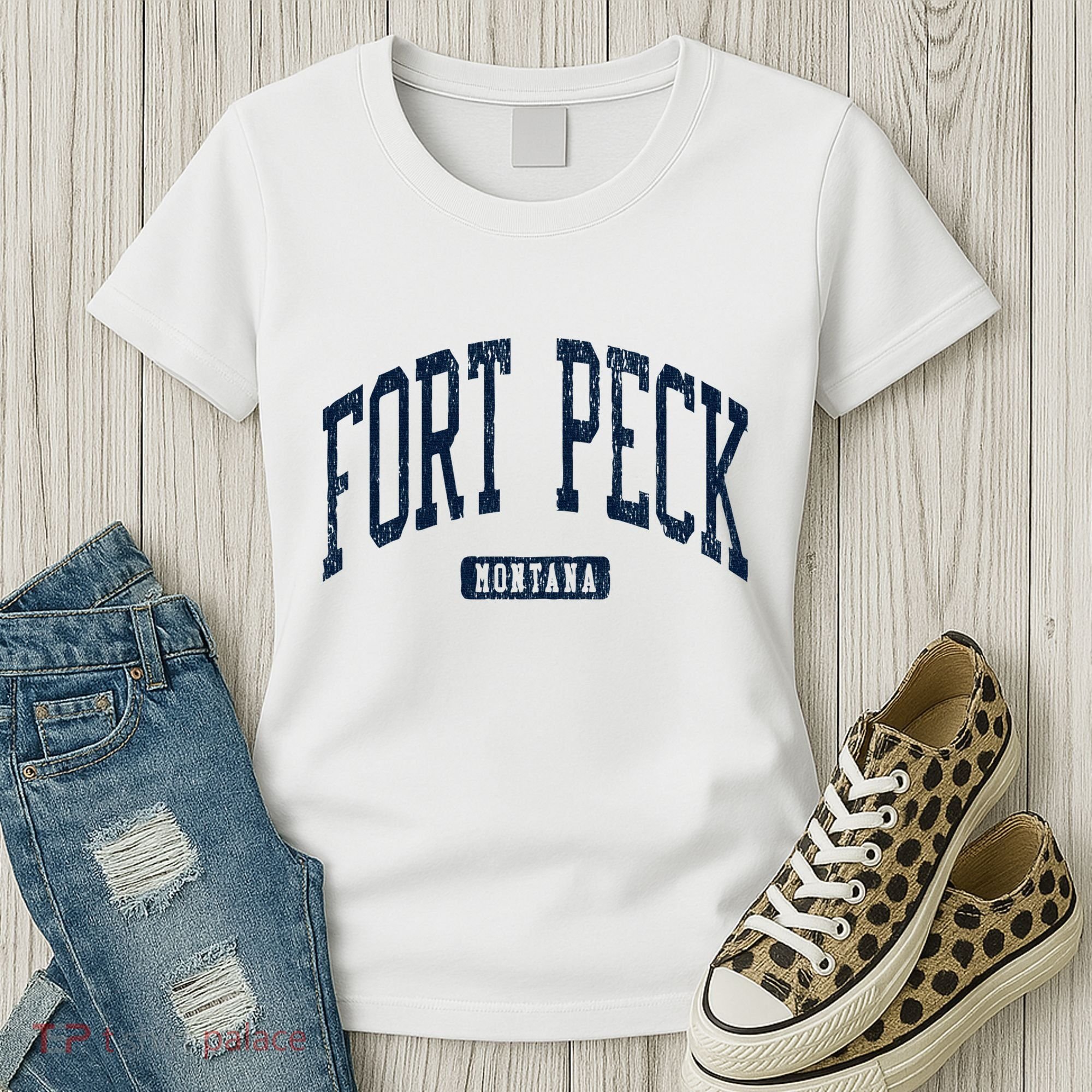 Fort Peck Montana Mt Style Blue Women's T-Shirt