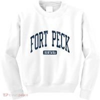 Fort Peck Montana Mt Style Blue Kids Sweatshirt thumb 0