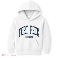 Fort Peck Montana Mt Style Blue Kids Hoodie thumb 0