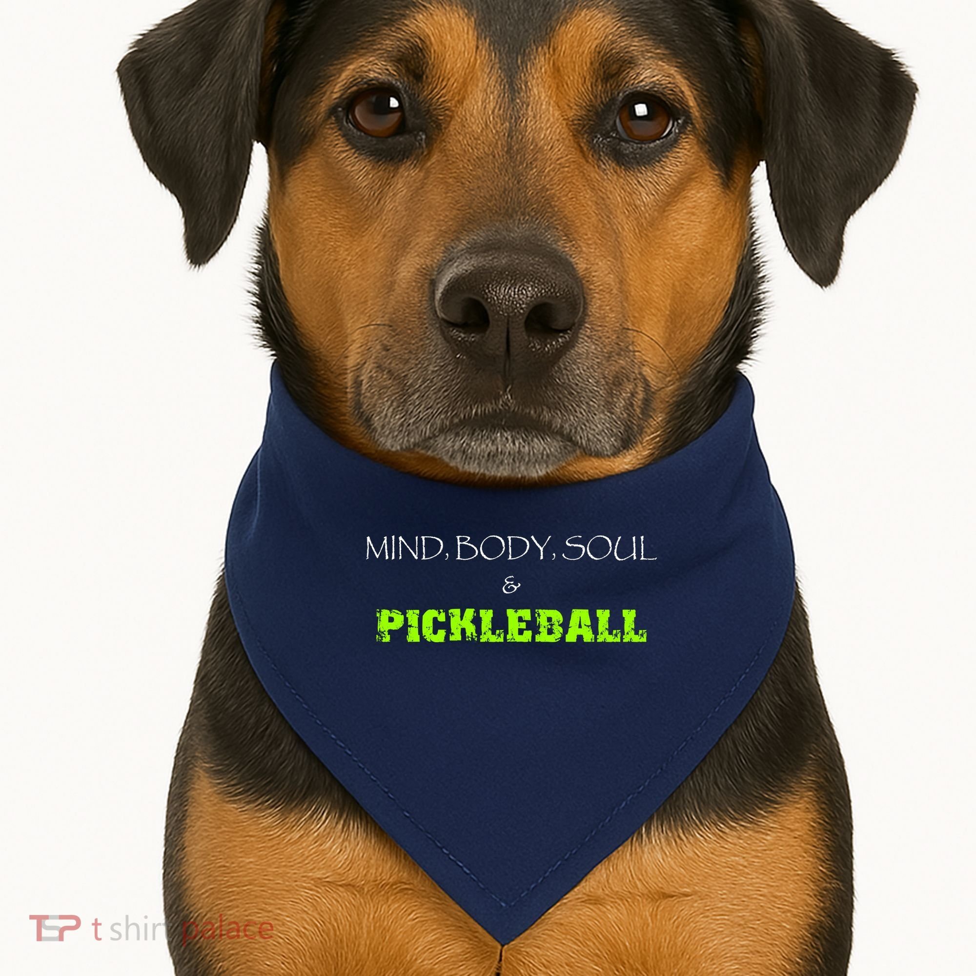 Fun Pickleball, Mind Body Soul, Pickleball For Life USA-Made Doggie Bandana