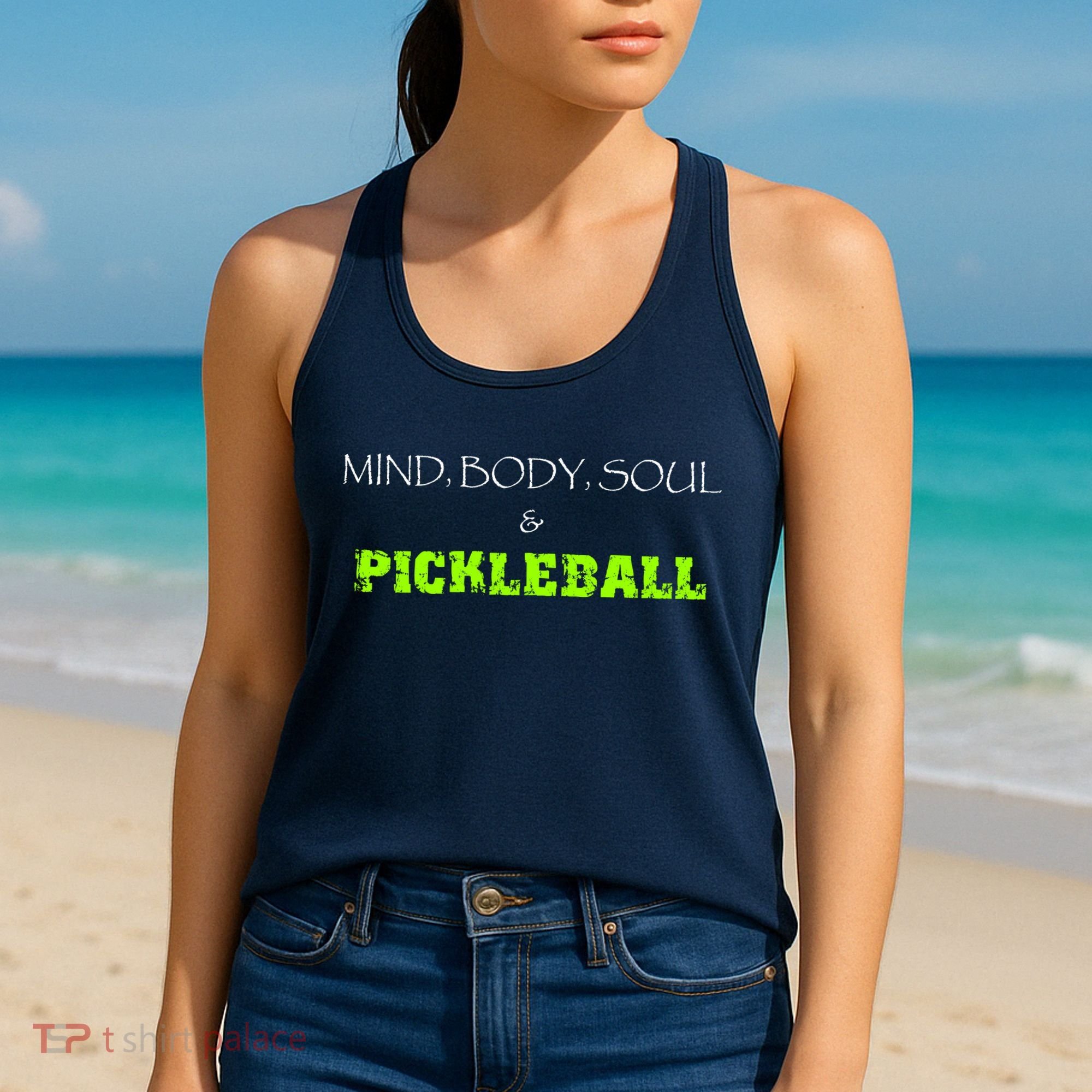 Fun Pickleball, Mind Body Soul, Pickleball For Life Women's Tank Top