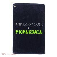 Fun Pickleball, Mind Body Soul, Pickleball For Life Golf Towel thumb 0