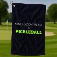 Fun Pickleball, Mind Body Soul, Pickleball For Life Golf Towel thumb 1