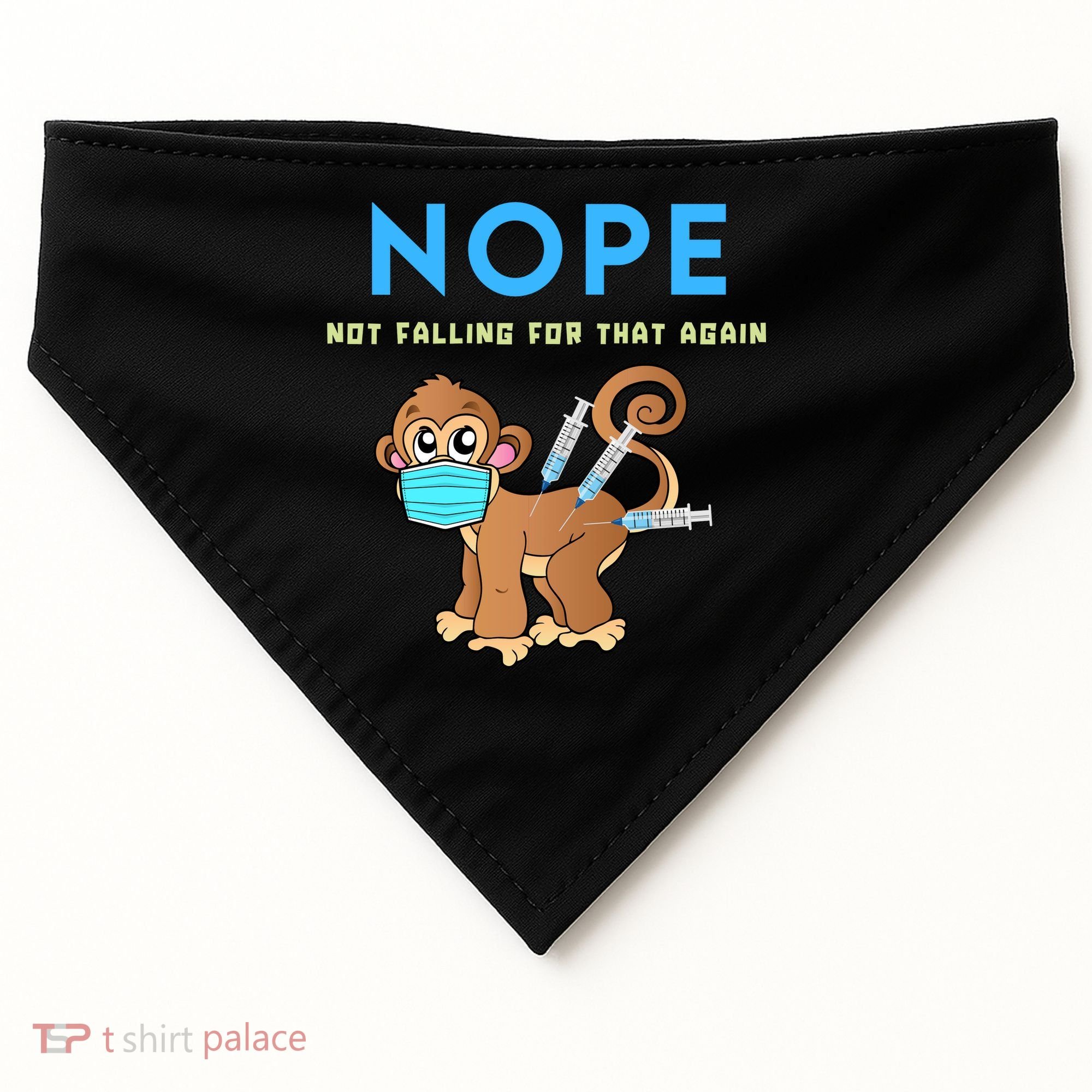 Funny Monkeypox Conservative Medical Freedom USA-Made Doggie Bandana