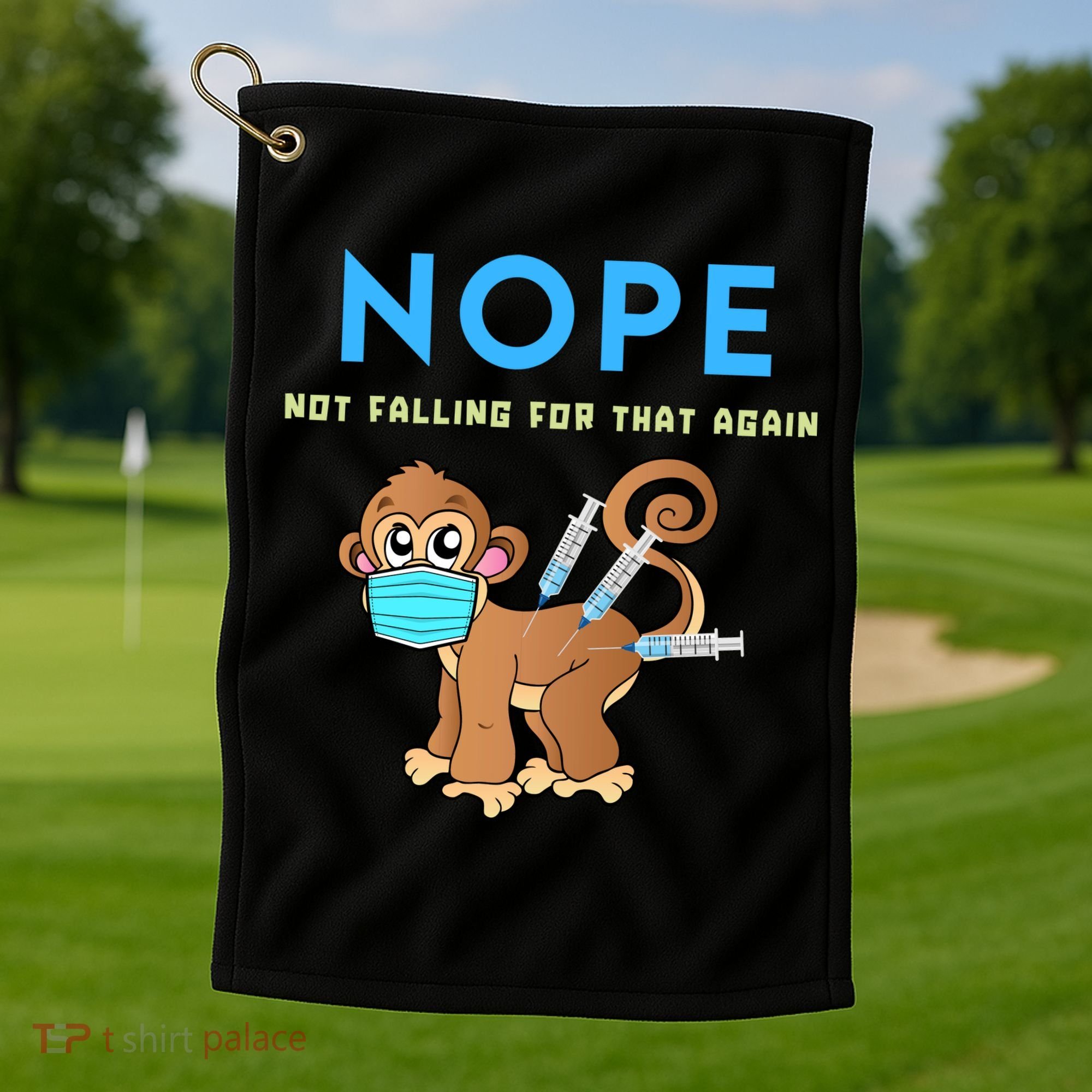 Funny Monkeypox Conservative Medical Freedom Golf Towel