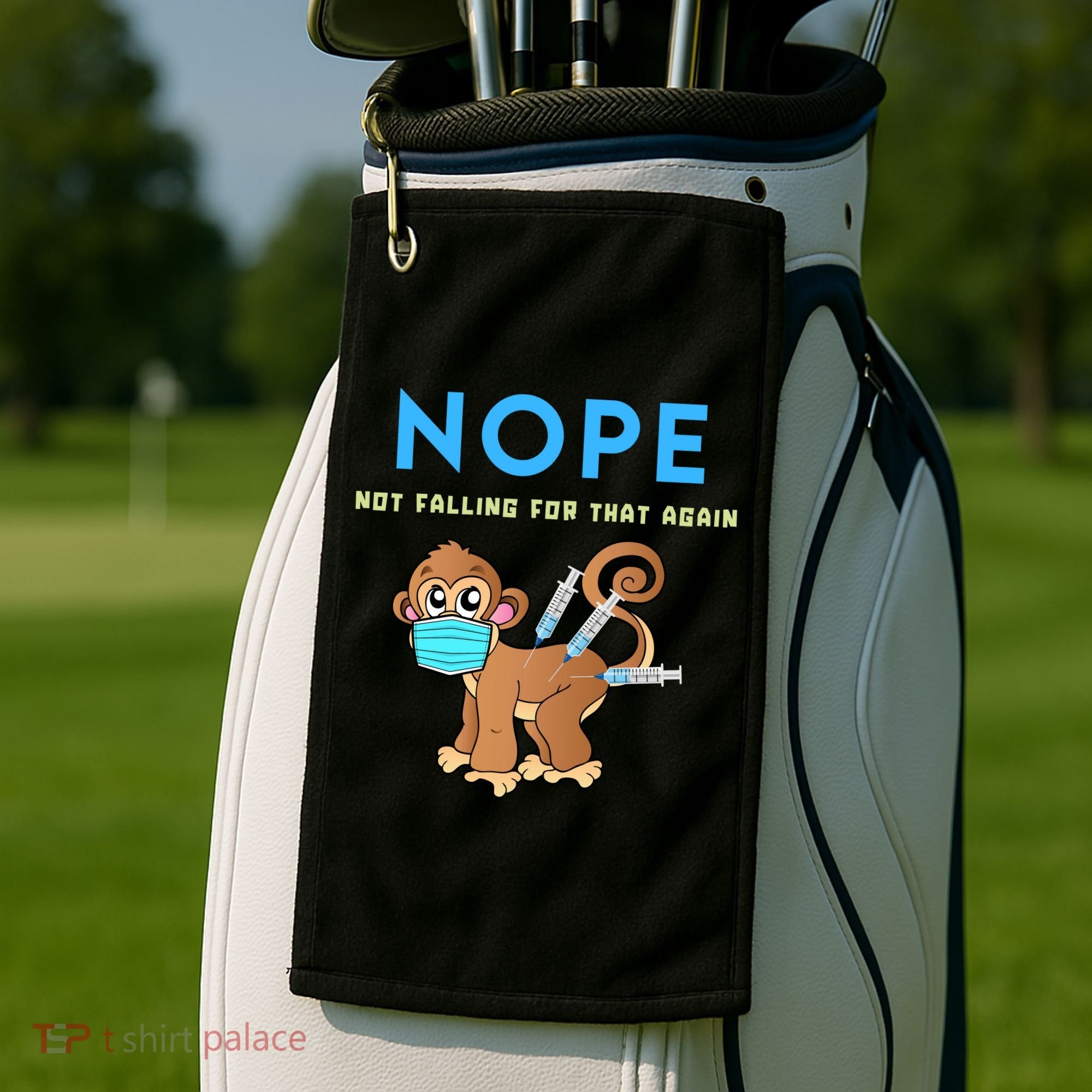 Funny Monkeypox Conservative Medical Freedom Golf Towel