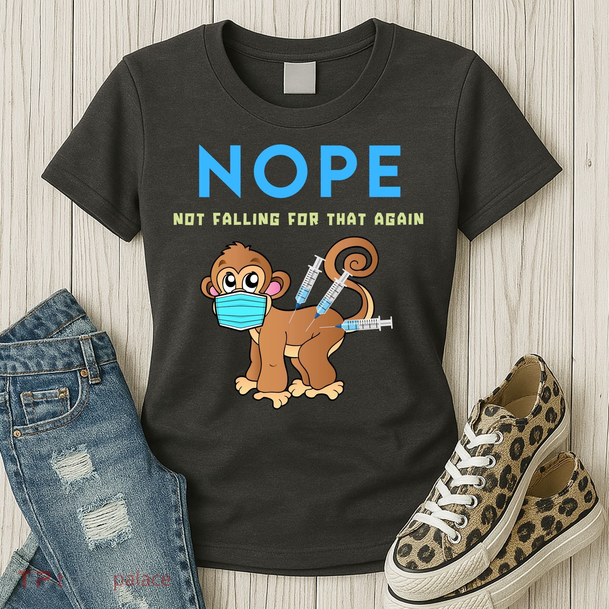 Funny Monkeypox Conservative Medical Freedom Women's T-Shirt