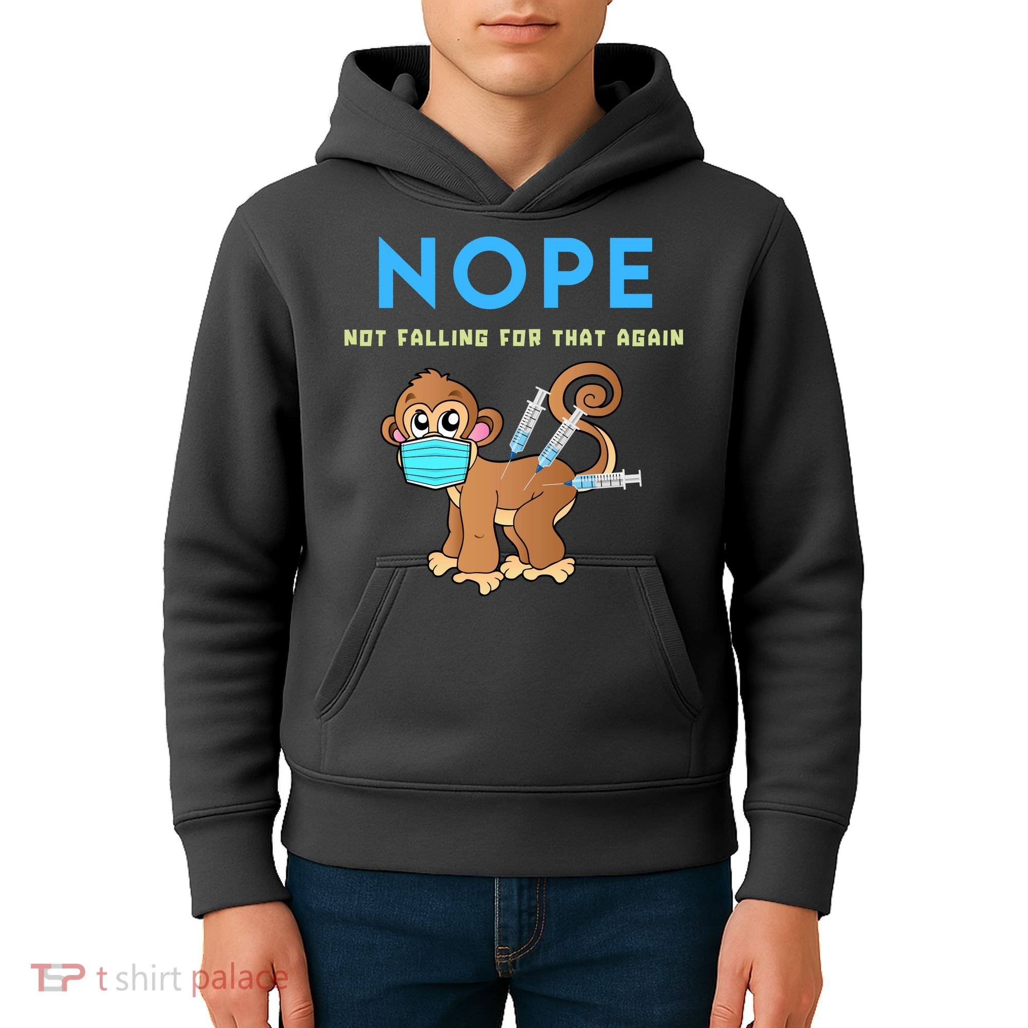 Funny Monkeypox Conservative Medical Freedom Kids Hoodie