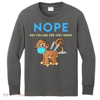 Funny Monkeypox Conservative Medical Freedom Kids Long Sleeve Shirt