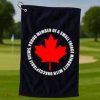 Fringe Proud Member Canadian Truckers Golf Towel thumb 1