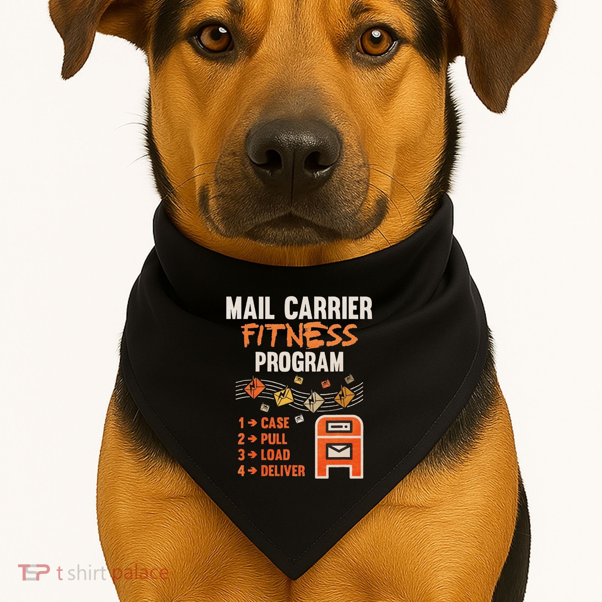 Funny Postman Mail Carrier Rural Carrier Letter Gift USA-Made Doggie Bandana