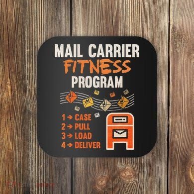 Funny Postman Mail Carrier Rural Carrier Letter Gift Coaster