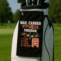 Funny Postman Mail Carrier Rural Carrier Letter Gift Golf Towel thumb 2