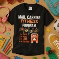 Funny Postman Mail Carrier Rural Carrier Letter Gift Kids T-Shirt thumb 3
