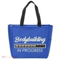 Funny Pregnancy Mommy Bodybuilding In Progress Pregnant Mom Gift Tote Bag thumb 0