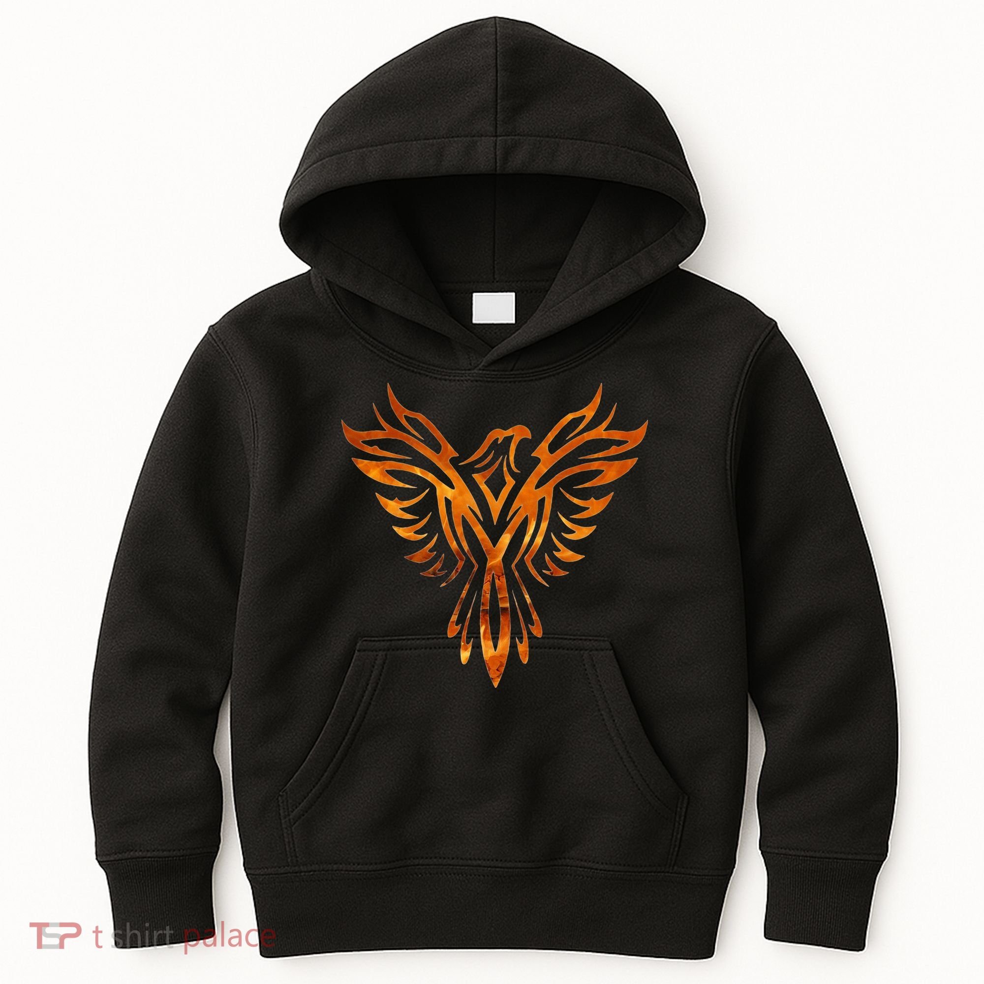 Fire Phoenix Mythical Bird Rising Born Again Kids Hoodie