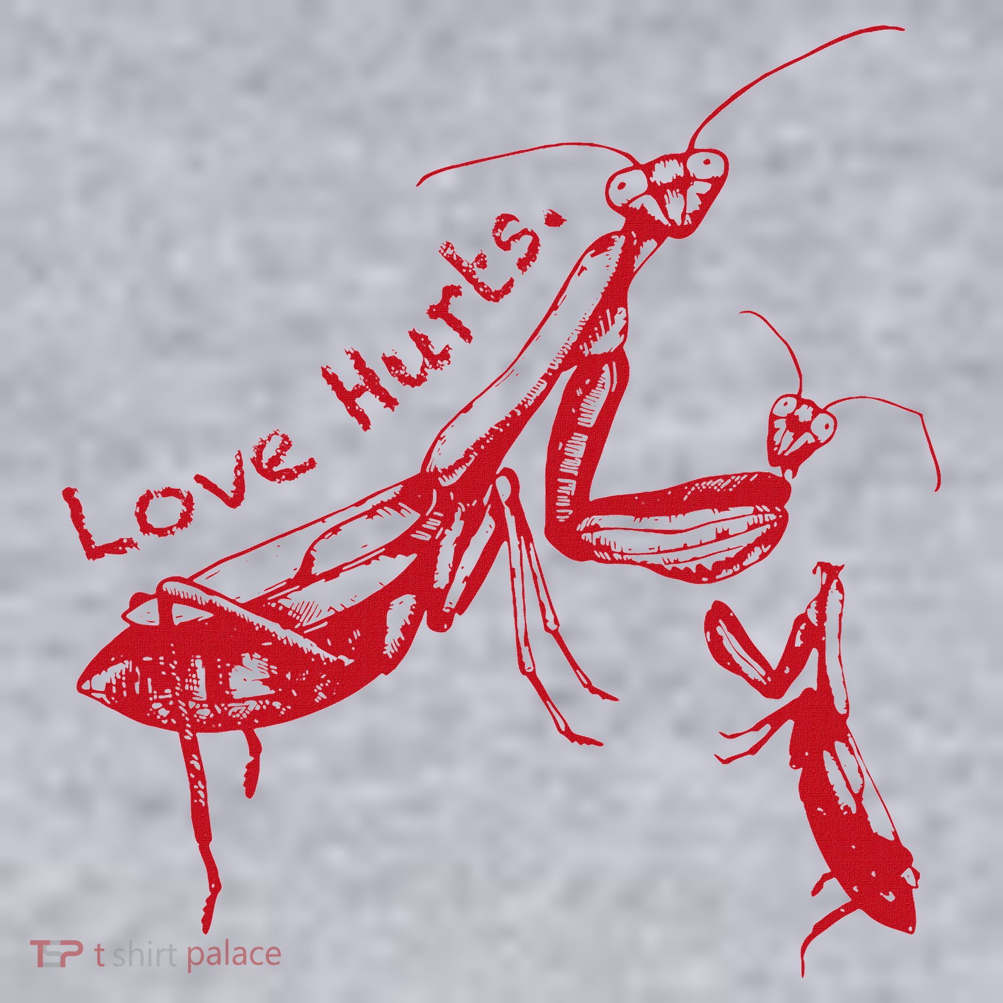 Funny Praying Mantis Retro Love Hurts Graphic Women's Sweatshirt