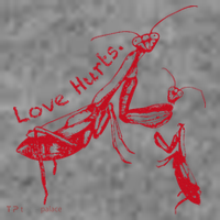 Funny Praying Mantis Retro Love Hurts Graphic Toddler Hoodie thumb 2