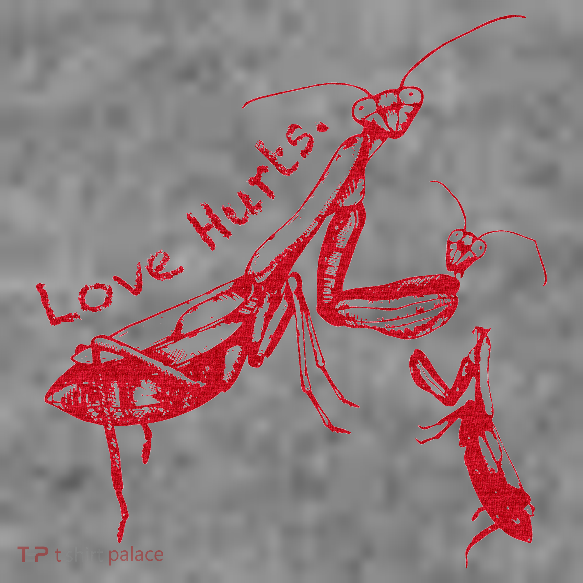 Funny Praying Mantis Retro Love Hurts Graphic Toddler Hoodie