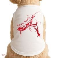 Funny Praying Mantis Retro Love Hurts Graphic Doggie Tank thumb 0