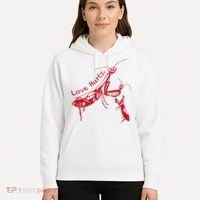 Funny Praying Mantis Retro Love Hurts Graphic Hoodie thumb 5