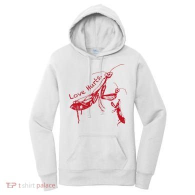 Funny Praying Mantis Retro Love Hurts Graphic Women's Hoodie