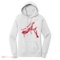 Funny Praying Mantis Retro Love Hurts Graphic Women's Hoodie thumb 0