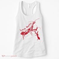 Funny Praying Mantis Retro Love Hurts Graphic Women's Tank Top thumb 0